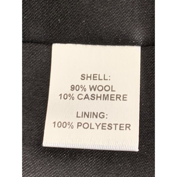 St John Collection Size 6 Black Over Coat Wool Cashmere 6711 Women GUC Belt - Picture 12 of 15